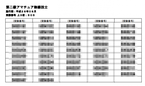 二アマ合格発表